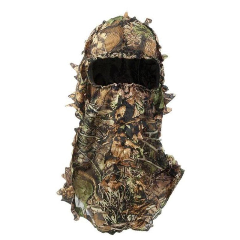 Leafy Camo Hat with 3D Full Face Mask for Turkey Hunting