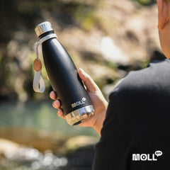 17Oz Stainless Steel Double Walled Water Bottle Insulated Cup Solid Leakproof