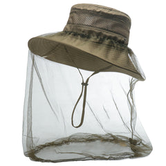Outdoor Sun Hat with Face Protector for Mosquito Protection