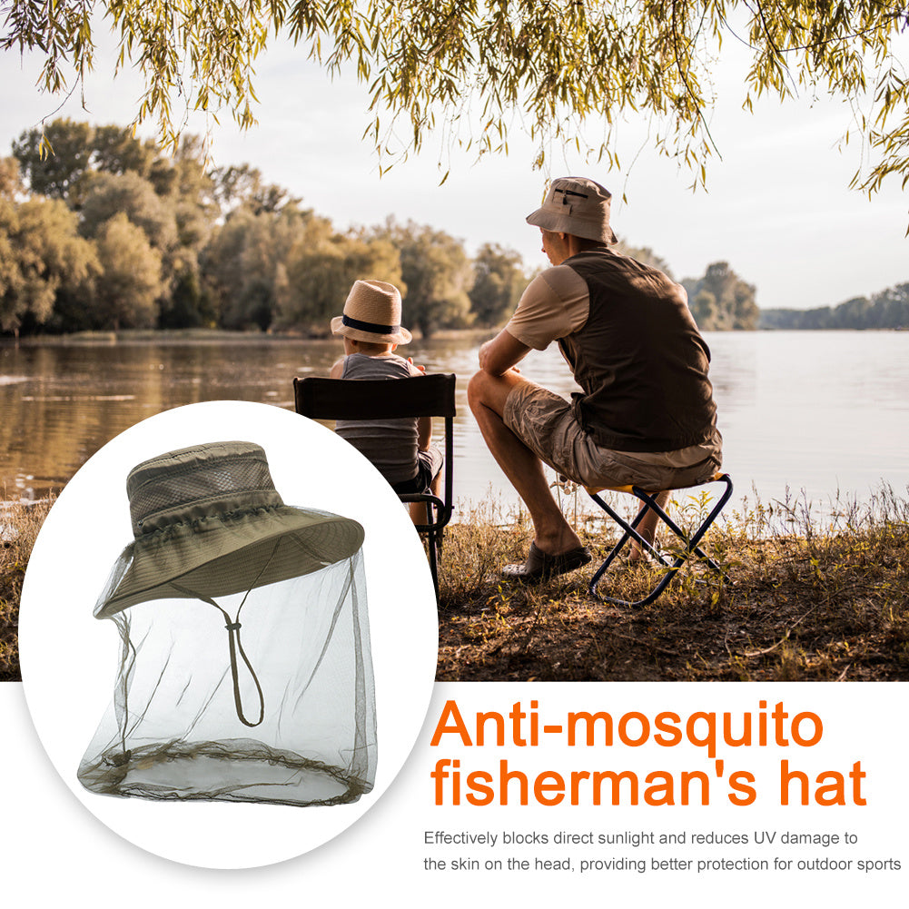 Outdoor Sun Hat with Face Protector for Mosquito Protection