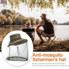Outdoor Sun Hat with Face Protector for Mosquito Protection