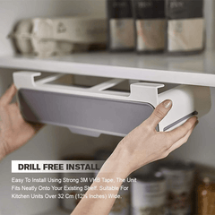 Wall Mount Pull Out Spice Rack Organizer With 6 Seasoning Bottles