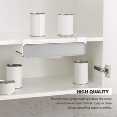 Wall Mount Pull Out Spice Rack Organizer With 6 Seasoning Bottles