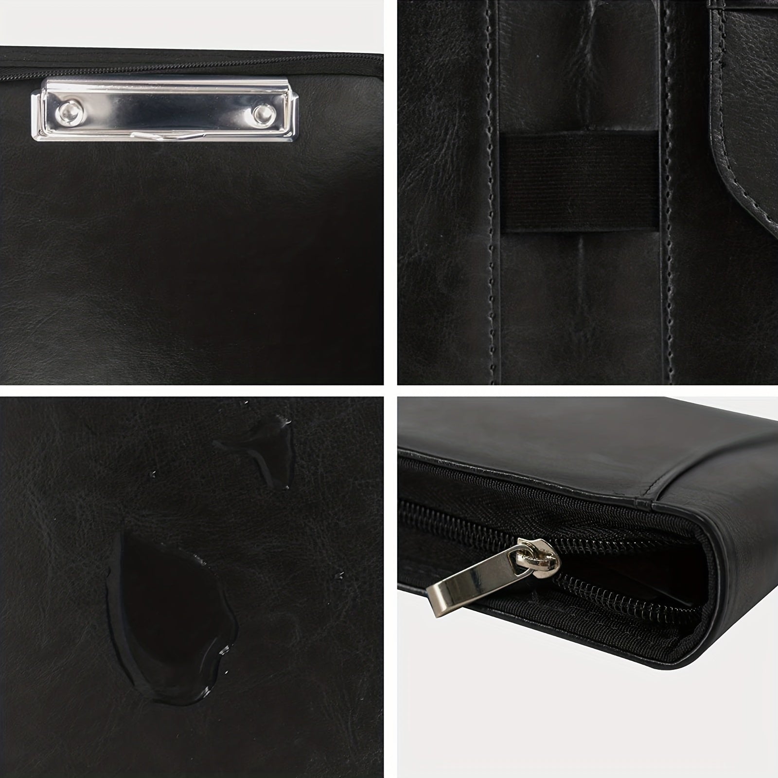 Professional Business Padfolio with Zipper Closure A4 Portfolio Binder