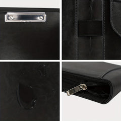 Professional Business Padfolio with Zipper Closure A4 Portfolio Binder