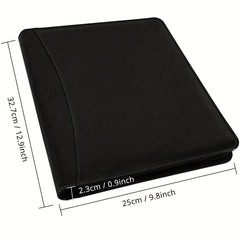 Professional Business Padfolio with Zipper Closure A4 Portfolio Binder