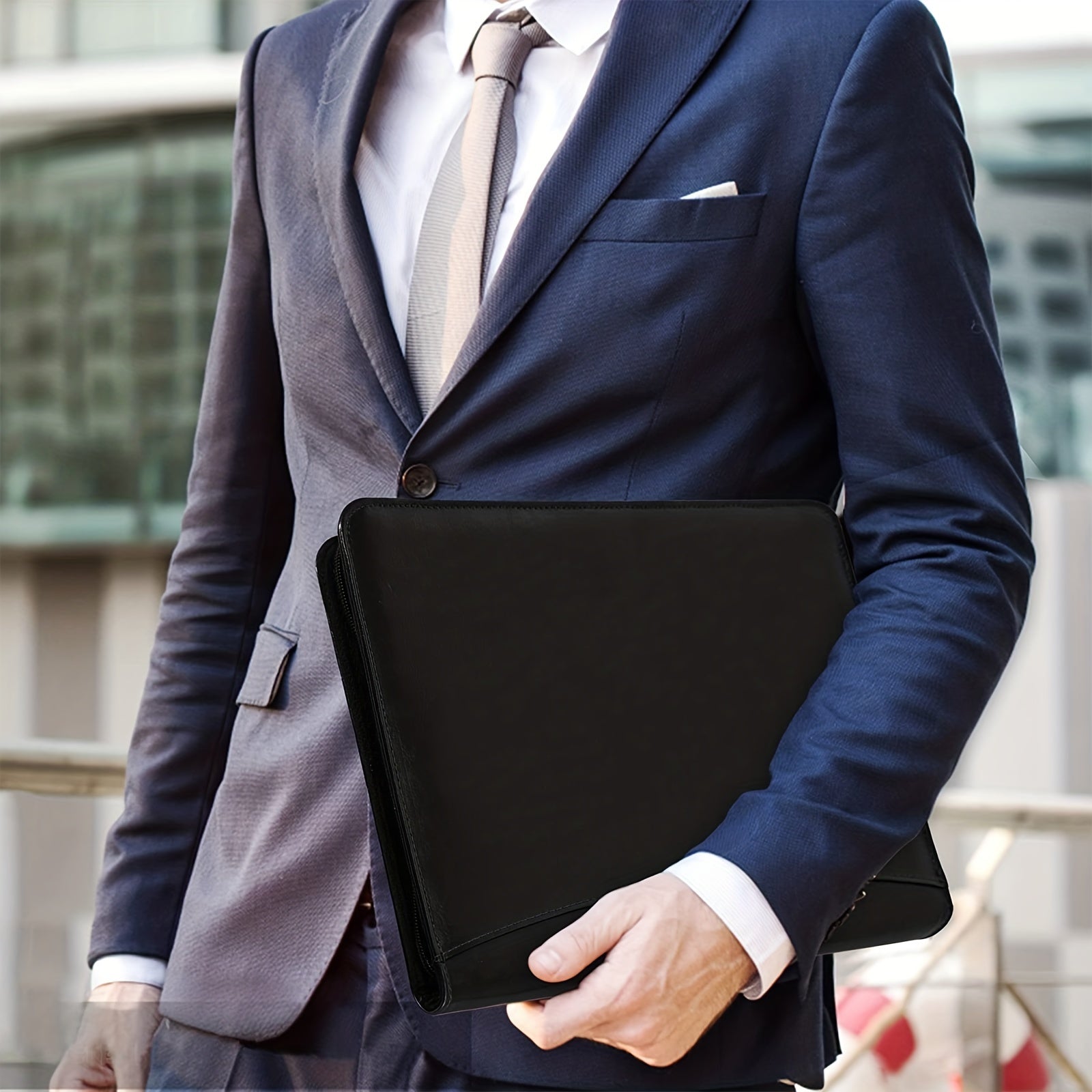 Professional Business Padfolio with Zipper Closure A4 Portfolio Binder