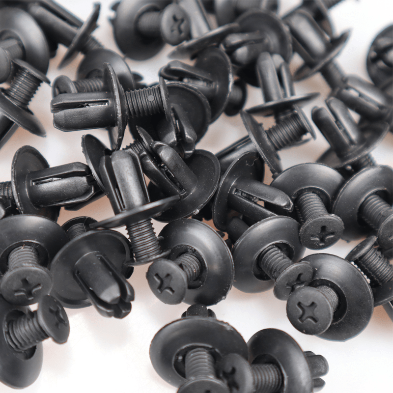 50pcs Car 8mm Hole Plastic Rivets Fastener Push Clip Vehicle Door Trim Retainer
