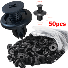 50pcs Car 8mm Hole Plastic Rivets Fastener Push Clip Vehicle Door Trim Retainer