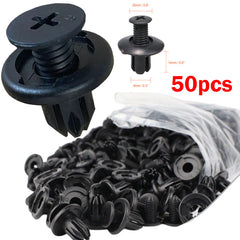 50pcs Car 8mm Hole Plastic Rivets Fastener Push Clip Vehicle Door Trim Retainer