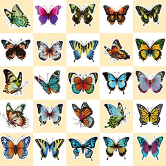 50pcs YEESACG Butterfly Stickers - Colorful Vinyl Decals for Skateboards, Helmet