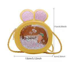 Sequin Rabbit Ears Shoulder Bag for Teen Girls