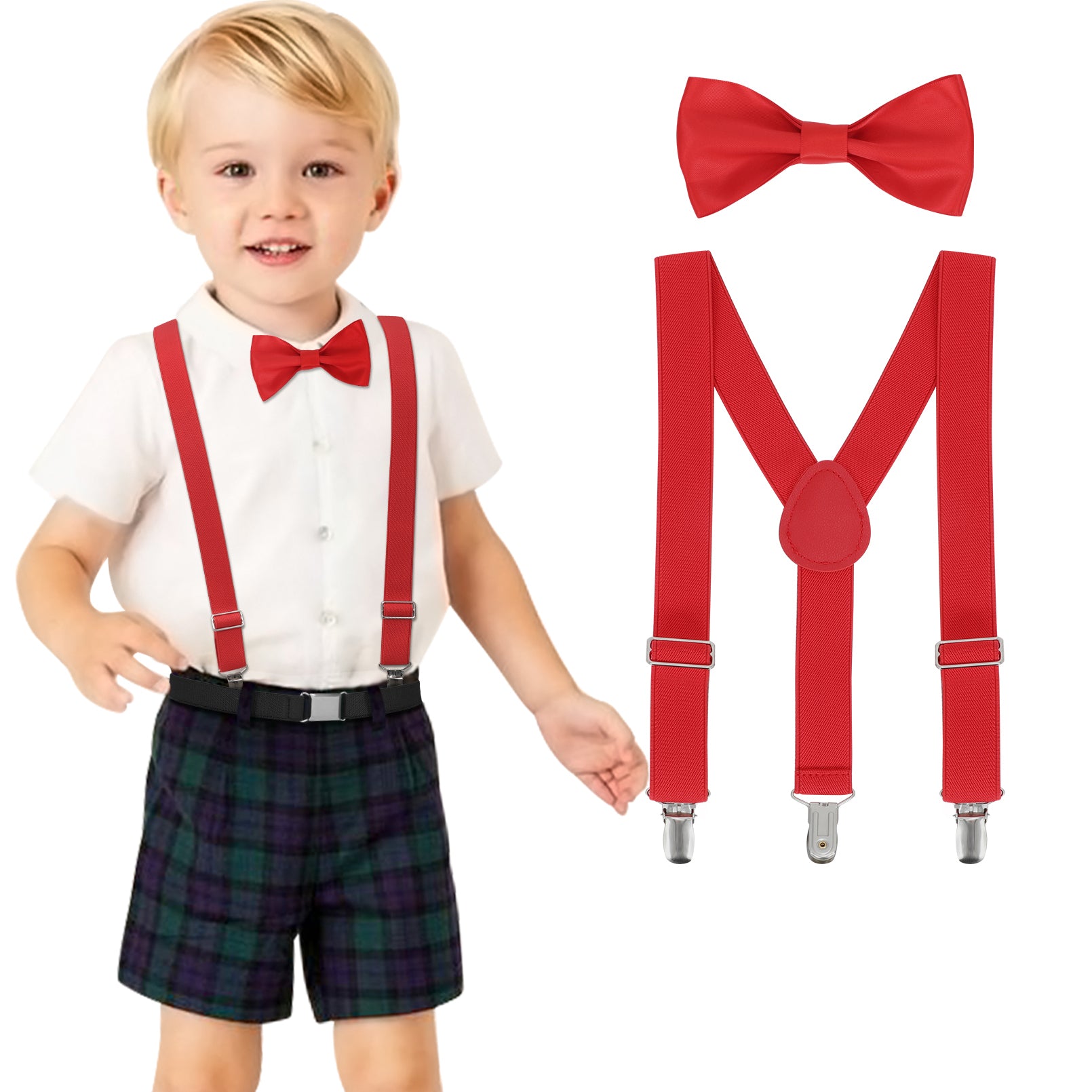 Adjustable Suspender & Bow Tie Set for Boys and Girls