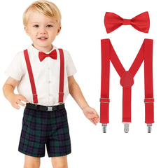 Adjustable Suspender & Bow Tie Set for Boys and Girls