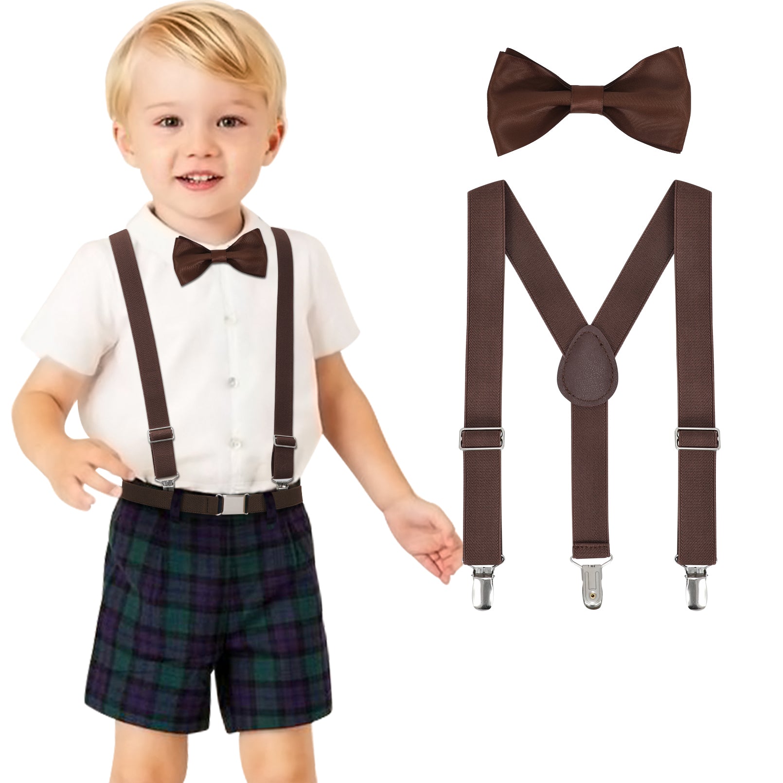 Adjustable Suspender & Bow Tie Set for Boys and Girls