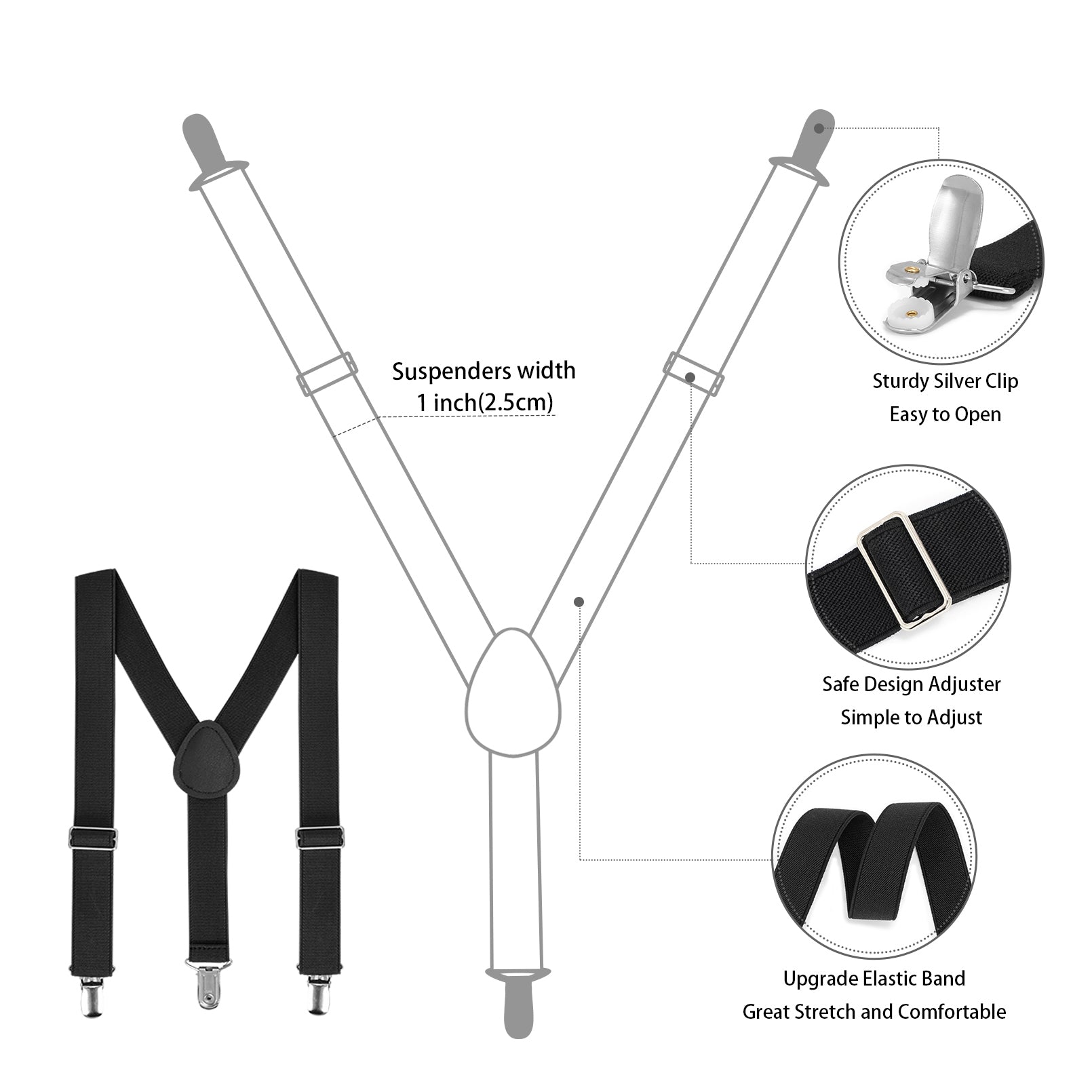 Adjustable Suspender & Bow Tie Set for Boys and Girls