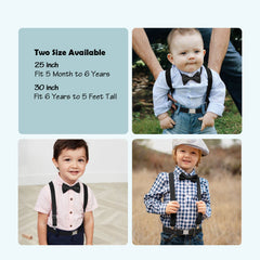 Adjustable Suspender & Bow Tie Set for Boys and Girls