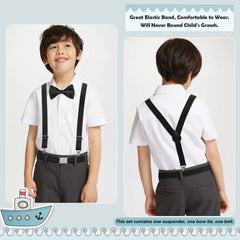 Adjustable Suspender & Bow Tie Set for Boys and Girls