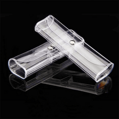 Transparent PVC Snap-On Sunglasses Box, Travel Glasses Storage