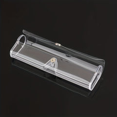 Transparent PVC Snap-On Sunglasses Box, Travel Glasses Storage