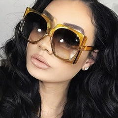 Oversized Square Sunglasses Gradient UV400 Sun Shades