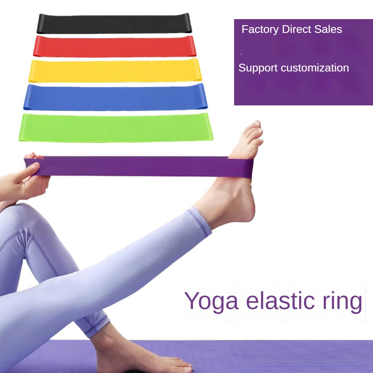5pcs Yoga Elastic Resistance Band Stretch Training Equipment