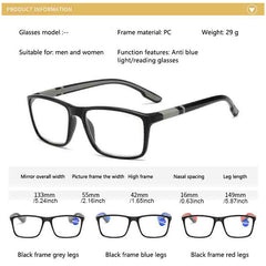 Men's Vintage TR90 Square Reading Glasses