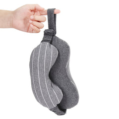 2 in 1 Soft Sleeping Eye Mask & Neck Pillow Comfy Solid Cotton Pillow Travel Nap