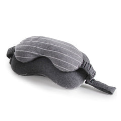 2 in 1 Soft Sleeping Eye Mask & Neck Pillow Comfy Solid Cotton Pillow Travel Nap