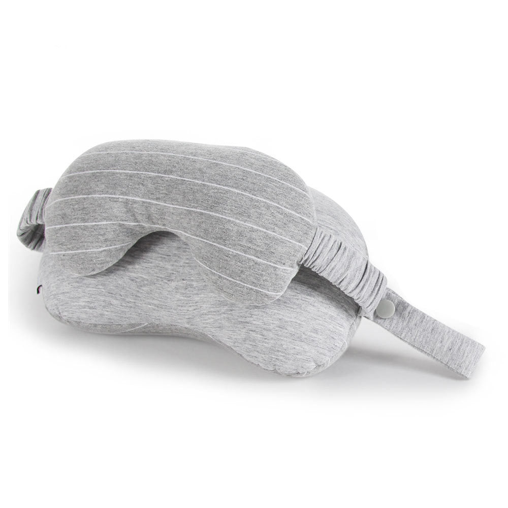 2 in 1 Soft Sleeping Eye Mask & Neck Pillow Comfy Solid Cotton Pillow Travel Nap