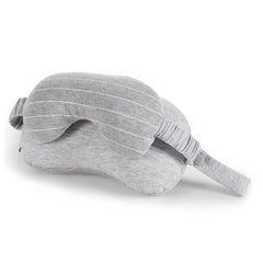 2 in 1 Soft Sleeping Eye Mask & Neck Pillow Comfy Solid Cotton Pillow Travel Nap