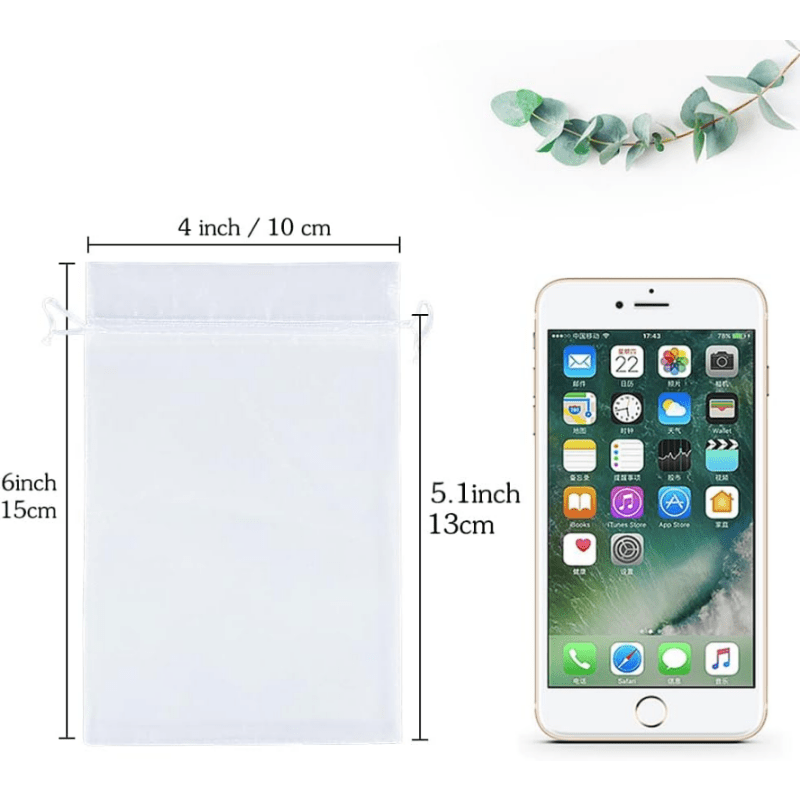 100pcs Organza Bags 10x16x24cm Gift Jewelry Pouches