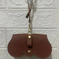 Litchi Embossed Glasses Cover Hanging Sunglasses Storage Bag