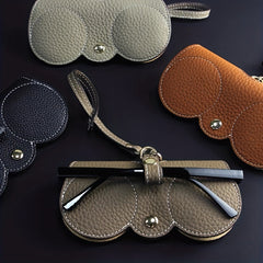 Litchi Embossed Glasses Cover Hanging Sunglasses Storage Bag