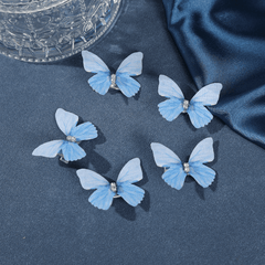 5pcs Butterfly Rhinestone Girls Hair Clip Set