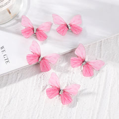 5pcs Butterfly Rhinestone Girls Hair Clip Set
