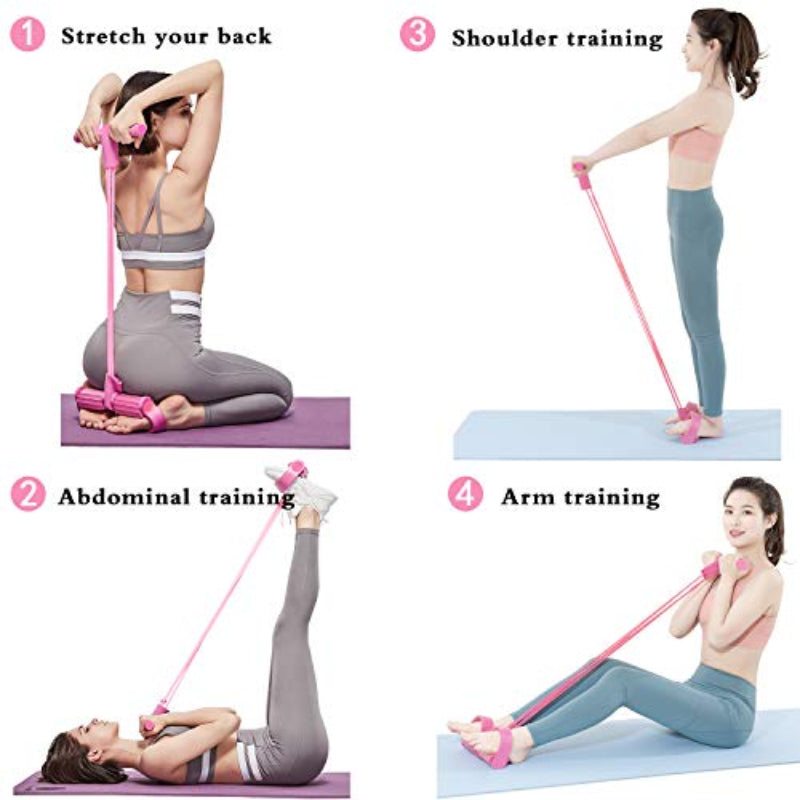 Tube Pedal Puller and Tension Rope Set for Full Body Workout