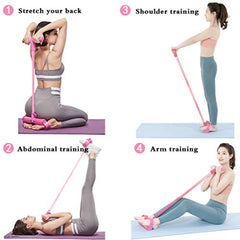 Tube Pedal Puller and Tension Rope Set for Full Body Workout