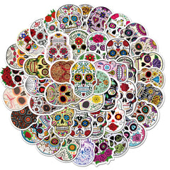 50pcs Art Skull Stickers Waterproof DIY Room Decoration Teens