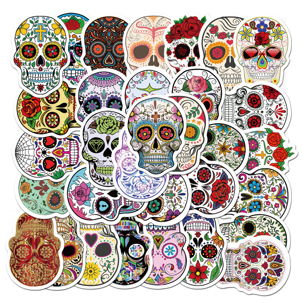 50pcs Art Skull Stickers Waterproof DIY Room Decoration Teens