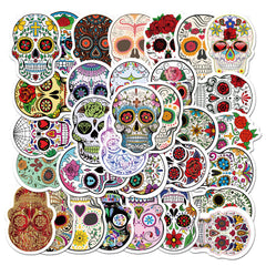 50pcs Art Skull Stickers Waterproof DIY Room Decoration Teens