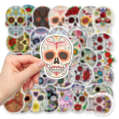 50pcs Art Skull Stickers Waterproof DIY Room Decoration Teens