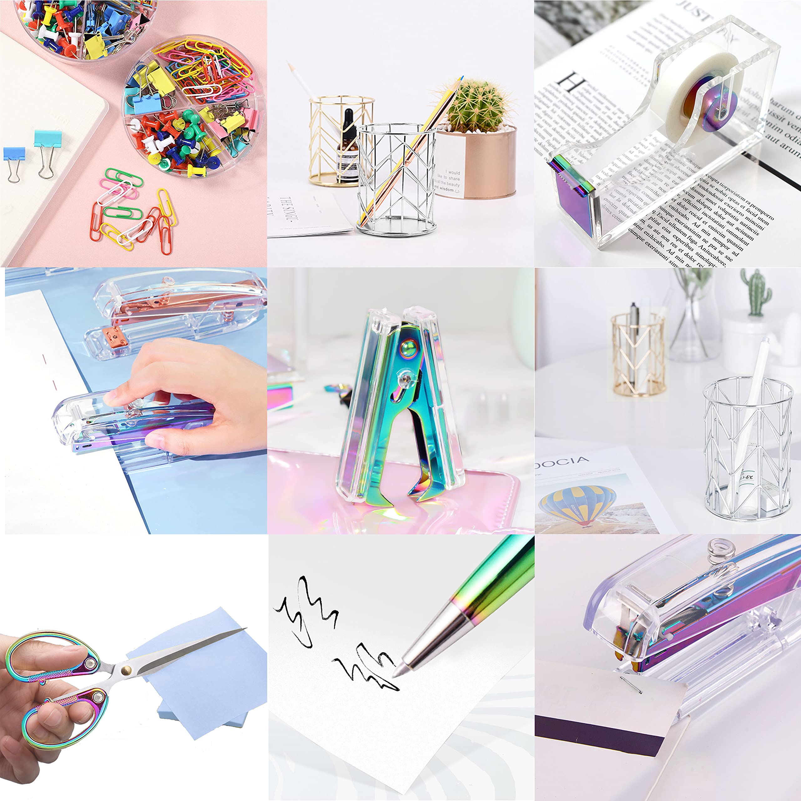 Acrylic Stapler & Tape Dispenser Set