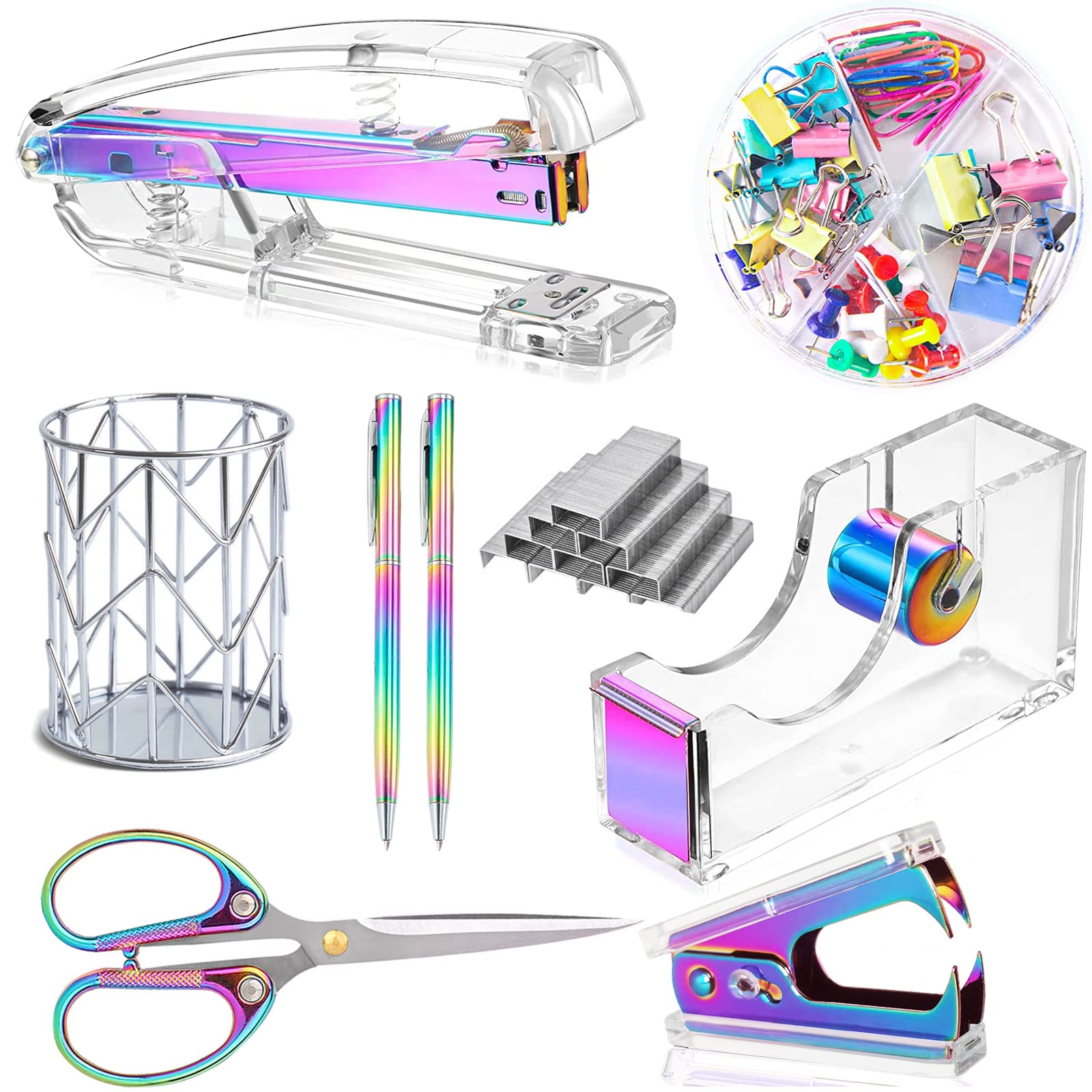 Acrylic Stapler & Tape Dispenser Set