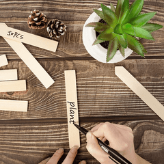 10pcs Wooden Plant Labels Insert Flower Blank Tags