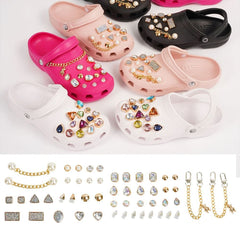 26pcs Rhinestones Shoe Charms For Clogs Garden Shoes DIY Decoration