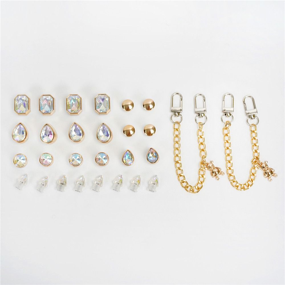 26pcs Rhinestones Shoe Charms For Clogs Garden Shoes DIY Decoration