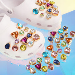26pcs Rhinestones Shoe Charms For Clogs Garden Shoes DIY Decoration