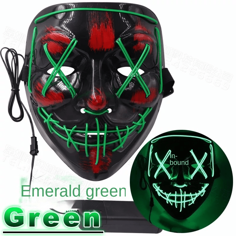 Boy's Halloween LED Luminous Mask Hip Hop Masquerade Party Prop