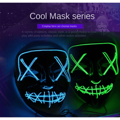 Boy's Halloween LED Luminous Mask Hip Hop Masquerade Party Prop